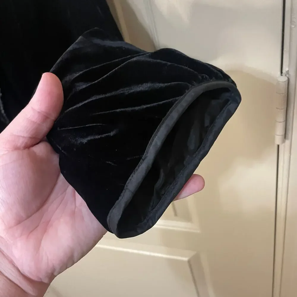 Ann Taylor Velvet Black Blazer Jacket - Picture 3 of 7